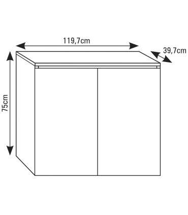 Mesa para acuarios de 120cm (119.7x39.7x75cm)