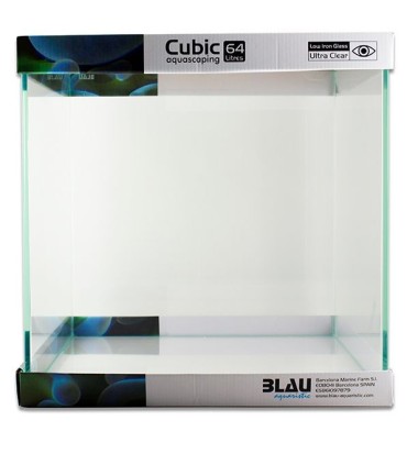 Acuario Cubic Aquascaping Blau 64 Litros 40x40x40