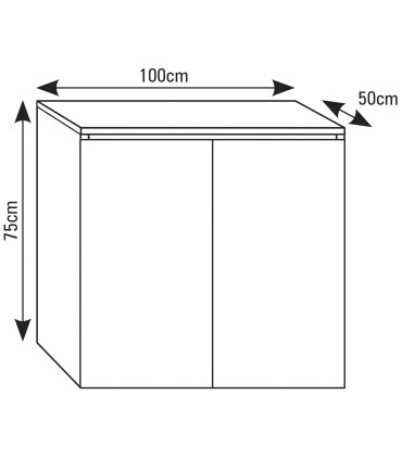 Mesa Aquascape 100x50x75 Blanca